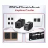 Equip USB-C Keystone -liitin, USB 3.2 Gen 2, USB-C naaras-naaras, musta