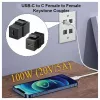 Equip USB-C Keystone -liitin, USB 3.2 Gen 2, USB-C naaras-naaras, musta
