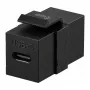 Equip USB-C Keystone -liitin, USB 3.2 Gen 2, USB-C naaras-naaras, musta