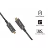 EQUIP USB-C–C aktiivinen optinen kaapeli 7,5 m 8K 60 Hz PD 60 W 10 Gbit/s musta