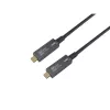 EQUIP USB-C–C aktiivinen optinen kaapeli 7,5 m 8K 60 Hz PD 60 W 10 Gbit/s musta