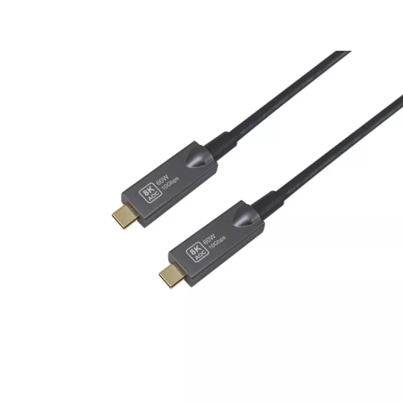 EQUIP USB-C–C aktiivinen optinen kaapeli 7,5 m 8K 60 Hz PD 60 W 10 Gbit/s musta
