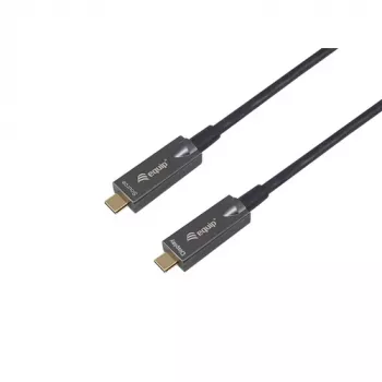 EQUIP USB-C–C aktiivinen optinen kaapeli 7,5 m 8K 60 Hz PD 60 W 10 Gbit/s musta