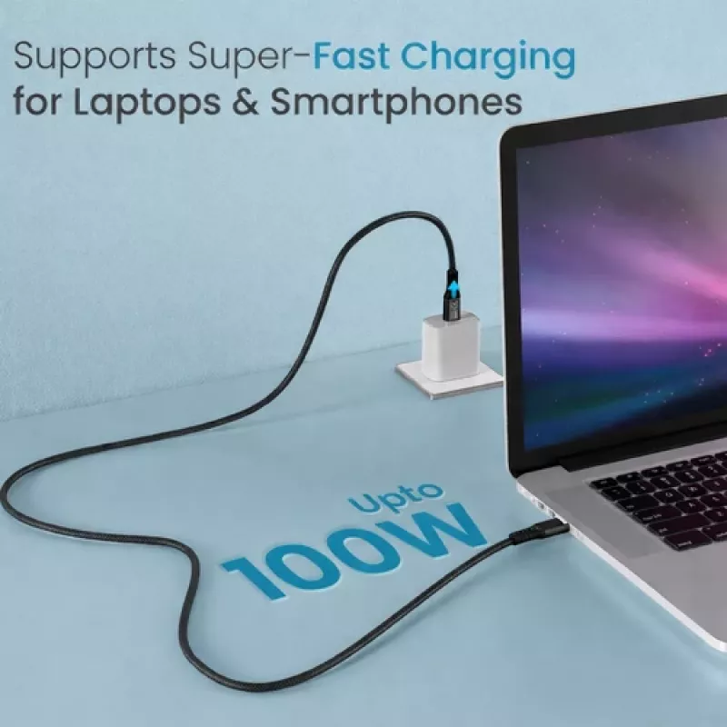 EQUIP USB-C - USB-C + HDMI -adapteri 100W Power Delivery, 4K 60Hz, 3m alumiini