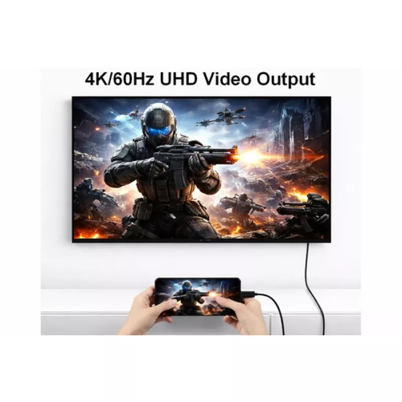 Equip USB-C - USB-C + HDMI-adapteri 100W Power Delivery, 4K 60Hz, alumiini