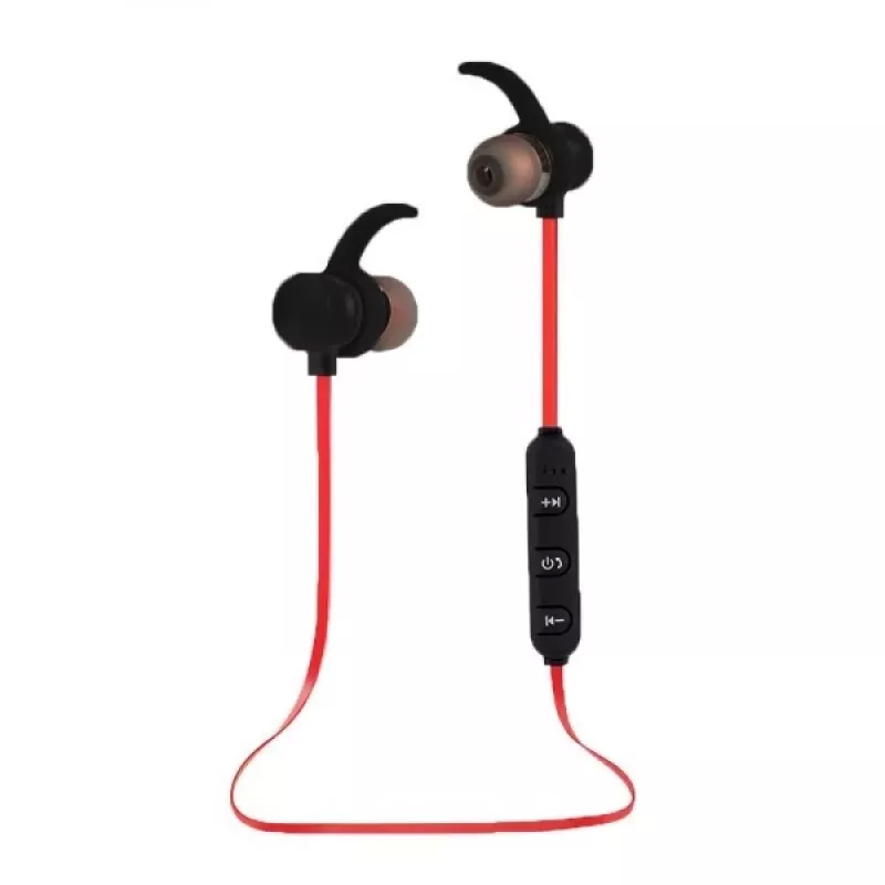 Esperanza EH186K langattomat in-ear-sport-kaulapanta-Bluetooth-kuulokkeet mikrofonilla, musta/punainen