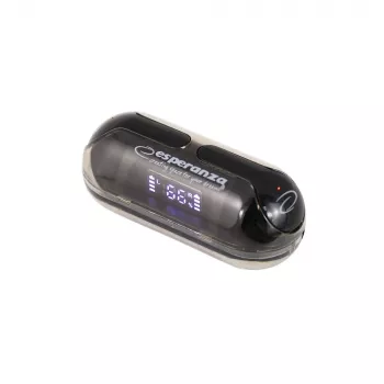 Esperanza EH239K True Wireless Stereo Bluetooth in-ear-kuulokkeet latauskotelolla, kosketusohjauksella, sisäänrakennetulla mikrofonilla, musta