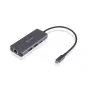 ESTUFF ES623013 USB-C 6-in-1 mobiilikeskitin, 4K HDMI, 2x USB-A, 100W PD, alumiini, harmaa