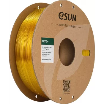 ESUN PETG+ 1,75mm läpinäkyvä keltainen 1kg paperirulla 3D-tulostin filamentti PETG+175T-Y1P1