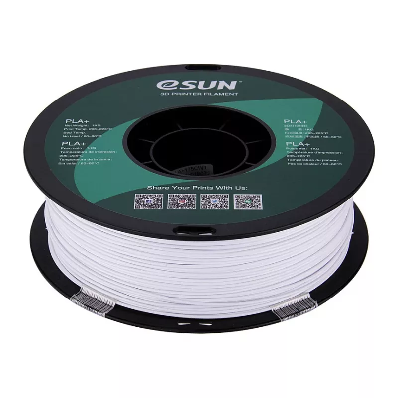 ESUN PLA+ 1,75 mm kylmävalkoinen 1 kg 3D-tulostimen filamentti