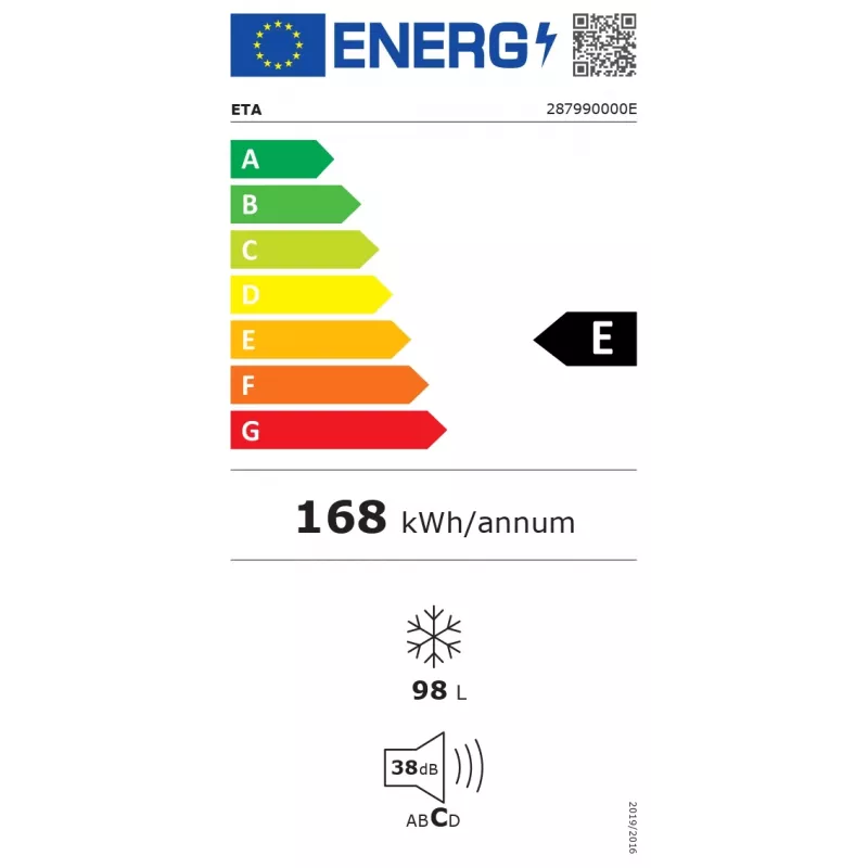 ETA 287990000E pakastin, 98 L, energiatehokkuusluokka E, valkoinen