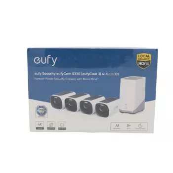 eufy eufyCam S330 4+1 -sarja 4K UHD aurinkoinen turvakamerajärjestelmä HomeBase 3:lla