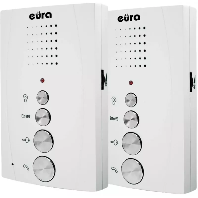 EURA ADP-51A3 DIFESA 1 perheen audio-ovisummeri 2 luurilla, valkoinen
