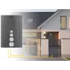 EURA ADP-51A3 DIFESA äänikäyttöinen ovipuhelinsarja - 1 perhe, 2 puhelinta, intercom, grafiitti