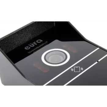 EURA VDP-80C5 videoovipuhelinjärjestelmä kahdelle perheelle, valkoinen, 2x 7 tuuman LCD, FHD, 1080p-kamera, RFID-lukija, pinta-asennus