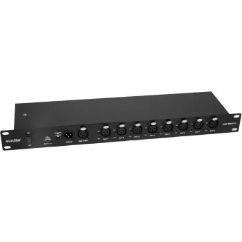 EUROLITE DMX Split 8X splitteri 3-napainen galvaanisesti erotettu 19 tuuman räkki 1HE