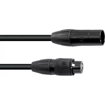 EUROLITE SEC-1 IP65 3-pin DMX-kaapeli 3 m musta vedenpitävä