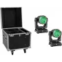 EUROLITE Set 2x LED IP TMH-W285 Hypno Moving-Head Wash IP65 + flightcase pyörillä