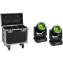 EUROLITE setti 2x LED TMH-B120 Hypno Moving-Head Beam + flightcase pyörillä