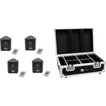 EUROLITE Set 4x AKKU TL-3 TCL QuickDMX + kotelo lataustoiminnolla 20000399