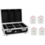 EUROLITE Set 4x AKKU TL-3 TCL valkoinen + Charging Case 20000650