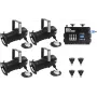 EUROLITE sarja 4x PAR-20 Spot sw dim2warm + EDX-4 DMX RDM LED-himmenninpaketti (20000695)
