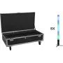 EUROLITE Set 8x AKKU IP Pixel Tube 360° PRO CRMX + Flightcase pyörät lataus
