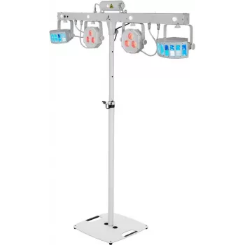 EUROLITE Set LED KLS Laser Bar FX -valosarja valkoinen + BPS-2 kaiutinteline valkoinen 20000920