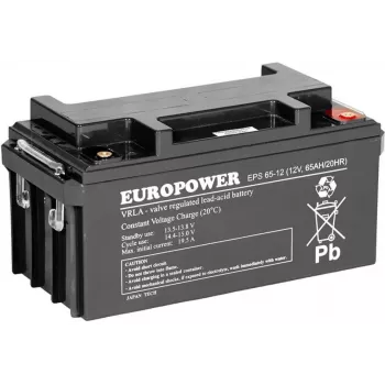 Europower AGM akku EPS sarja 12V 65Ah (8-12 vuoden suunniteltu käyttöikä)