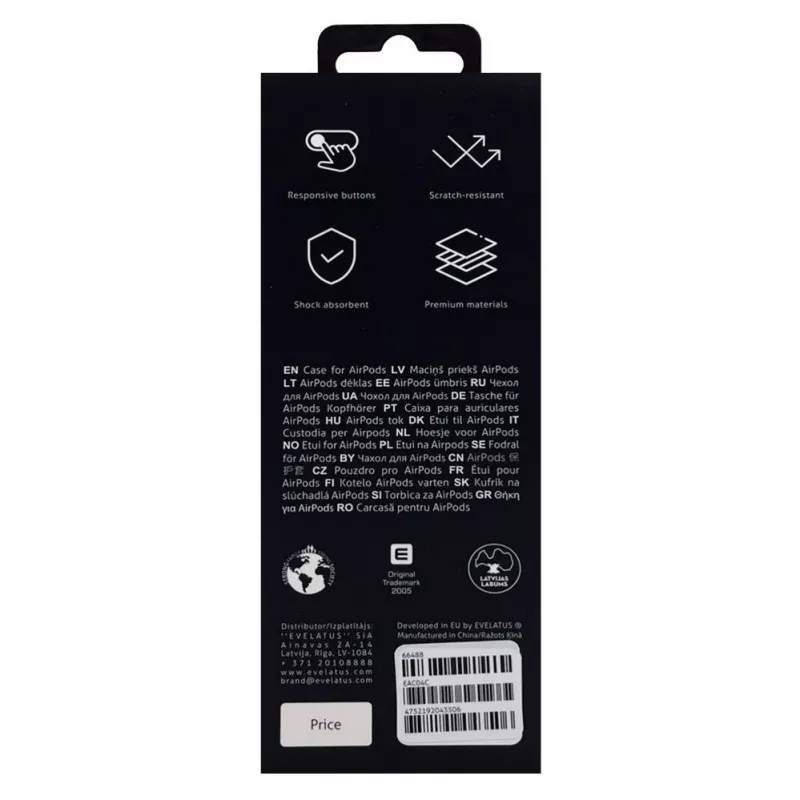 Evelatus Apple AirPods kotelo EAC04 koralli