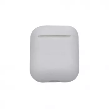 EVELATUS Apple AirPods -kotelo EAC05, valkoinen - silikoninen suojakotelo ja karabiinihaka