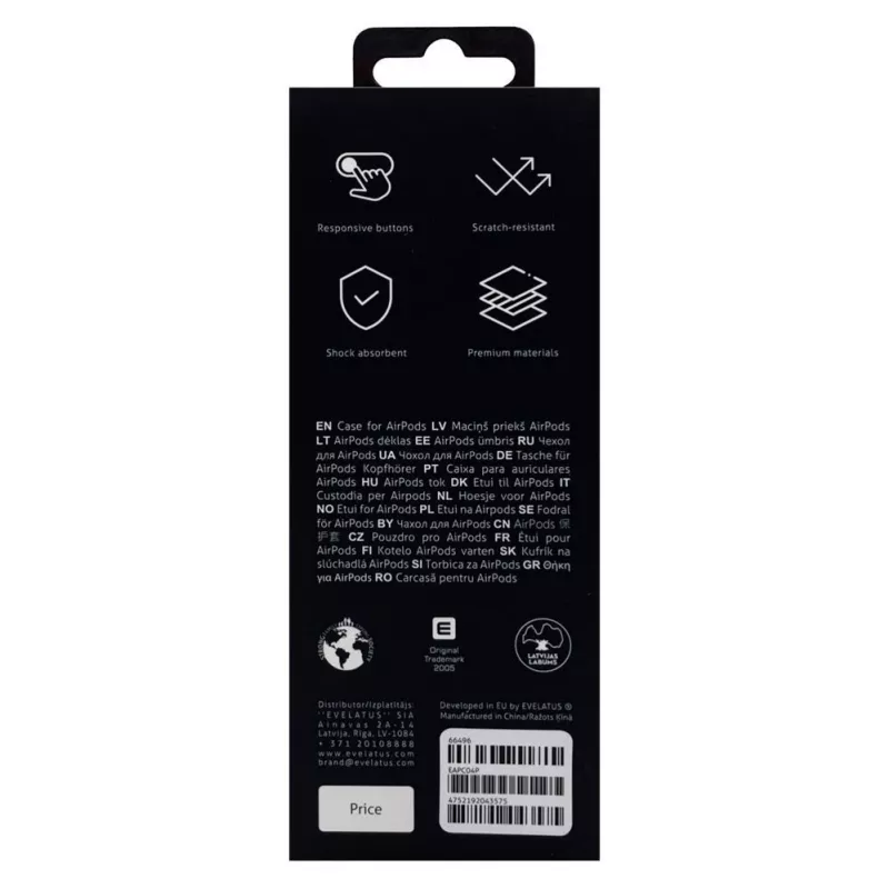 Evelatus Apple AirPods Pro kotelo EAC04 vaaleanpunainen