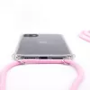 Evelatus Apple iPhone 11 Pro Max silikoni läpinäkyvä kuori kaulanauhalla TPU nauha läpinäkyvä
