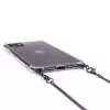 Evelatus Apple iPhone 11 Pro Max silikonikuori läpinäkyvä kaulapannalla TPU-nauha space gray
