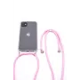 Evelatus Apple iPhone 11 Pro silikoninen läpinäkyvä kotelo kaulaketjulla TPU-hihna läpinäkyvä