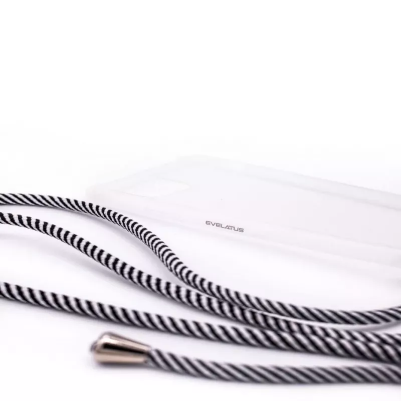 Evelatus Apple iPhone 11 Pro silikoni läpinäkyvä kaulanauhalla TPU nauha läpinäkyvä