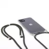 Evelatus Apple iPhone 11 silikoninen läpinäkyvä kotelo kaulaketjulla TPU-hihna läpinäkyvä