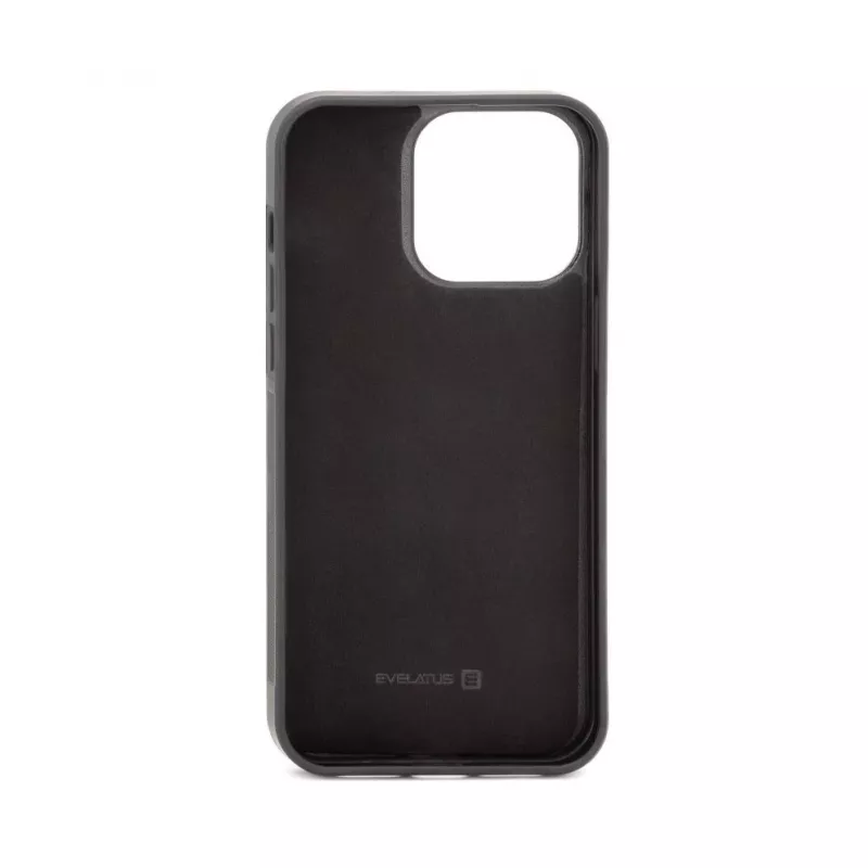 Evelatus Apple iPhone 15 Pro Magnet Zip Pocket Case Zipper Design musta