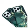 Evelatus Apple iPhone 15 Pro PC-kotelo Custom Print Marble Dark Green