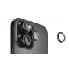 Evelatus Apple iPhone 16 Pro / 16 Pro Max kameralinssin suojus Armor Black Titanium
