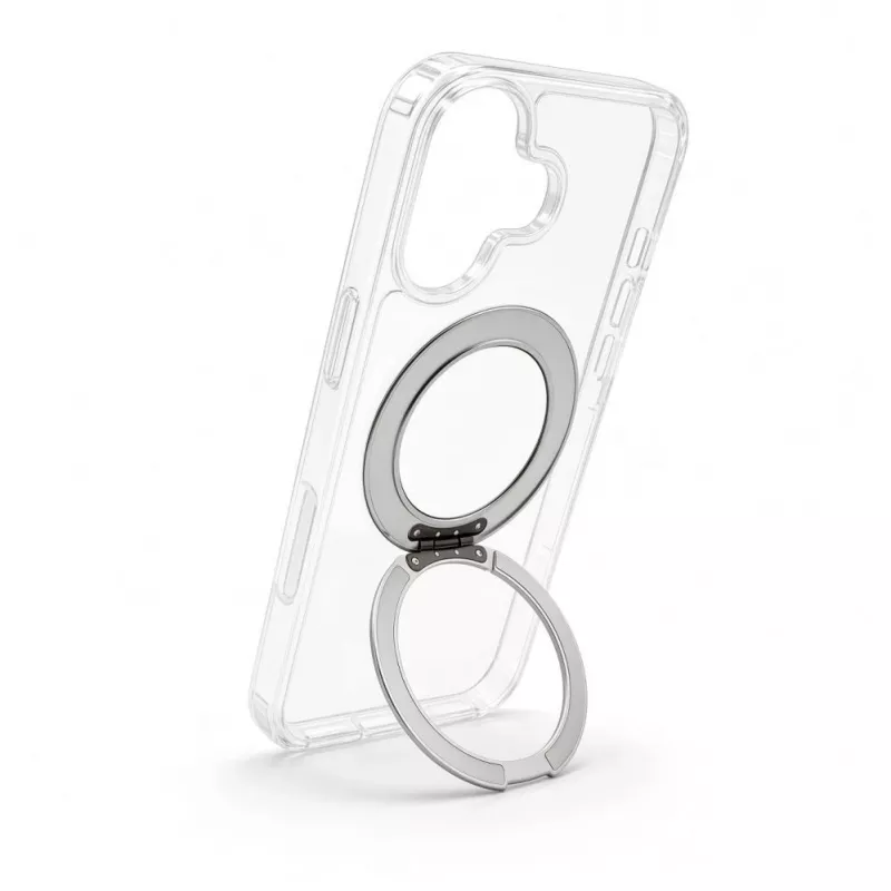Evelatus Apple iPhone 17 -hybridikotelo MagSafe-toiminnolla PC+TPU 360 metalliteline läpinäkyvä