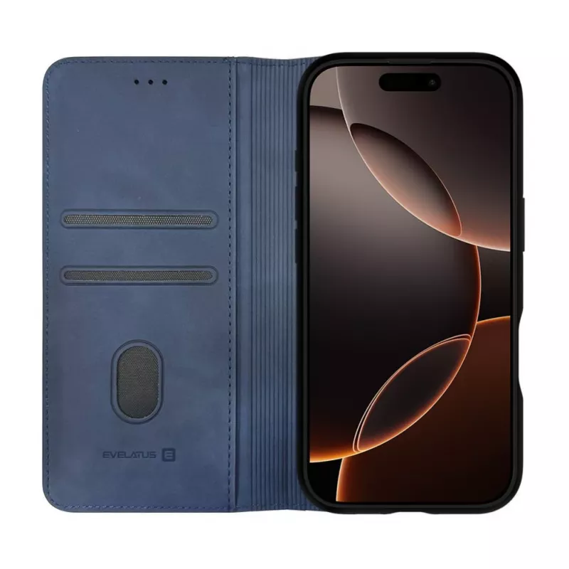 Evelatus Apple iPhone 18 Pro Max kirjakotelo sininen