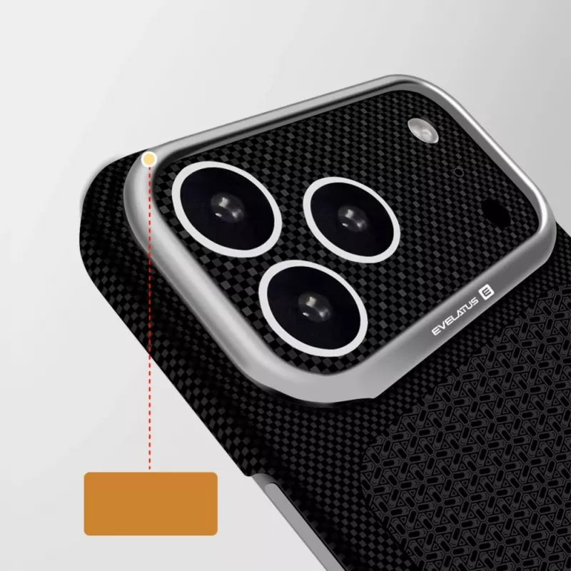 Evelatus Apple iPhone 18 Pro Max Carbon Premium Edition MagSafe -kuori musta