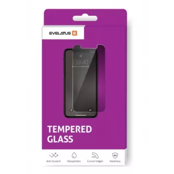 EVELATUS Apple iPhone 6/6S/7/8/SE 2020 0,33 mm tasainen läpinäkyvä karkaistu lasi näytönsuojakalvo Japan Glue -liimalla, antistaattinen