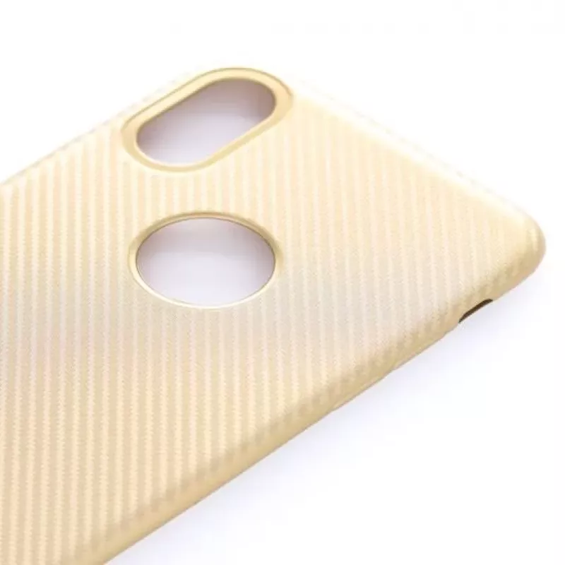 Evelatus Apple iPhone X Carbon Gold takakansi