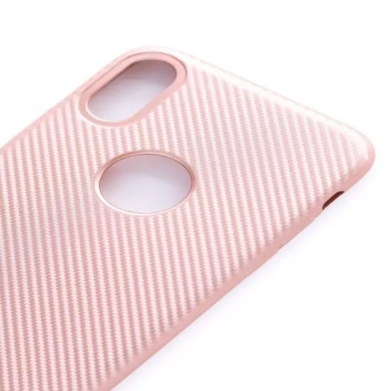 Evelatus Apple iPhone X Carbon Pink takakansi