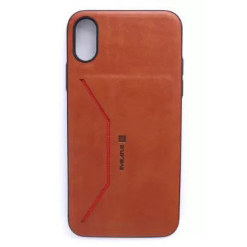 Evelatus Apple iPhone X Nobel ruskea folio-lompakkokuori