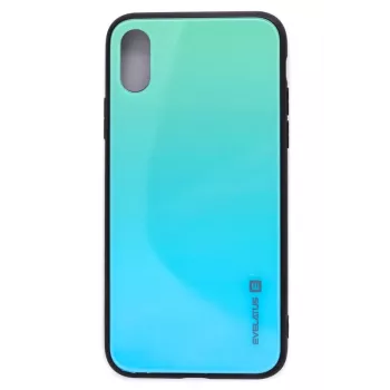 Evelatus Apple iPhone X/Xs Gradient Glass -kuori 6 Lagoon