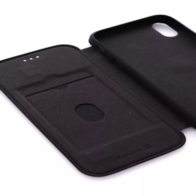Evelatus Apple iPhone XR kirjakotelo musta