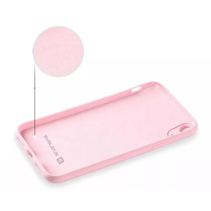 Evelatus Apple iPhone XR Nano Silicone -kotelo Soft Touch TPU vaaleanpunainen